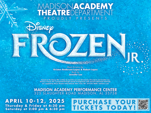 Theatre department at Madison Academy presents Frozen, Jr.