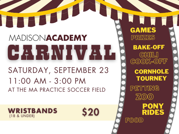 Madison Academy Fall Carnival Flyer