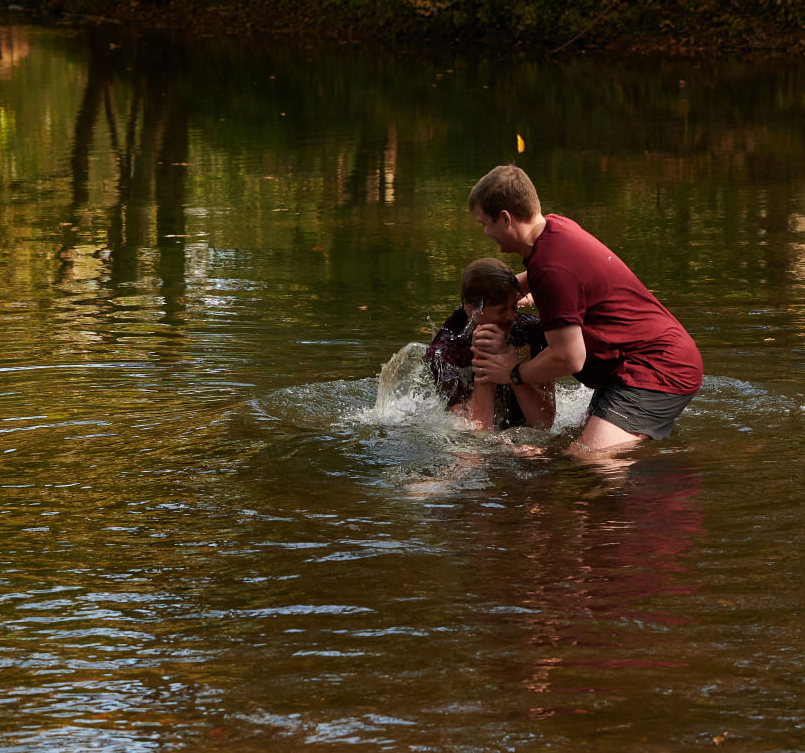 Student baptism - Madison Academy