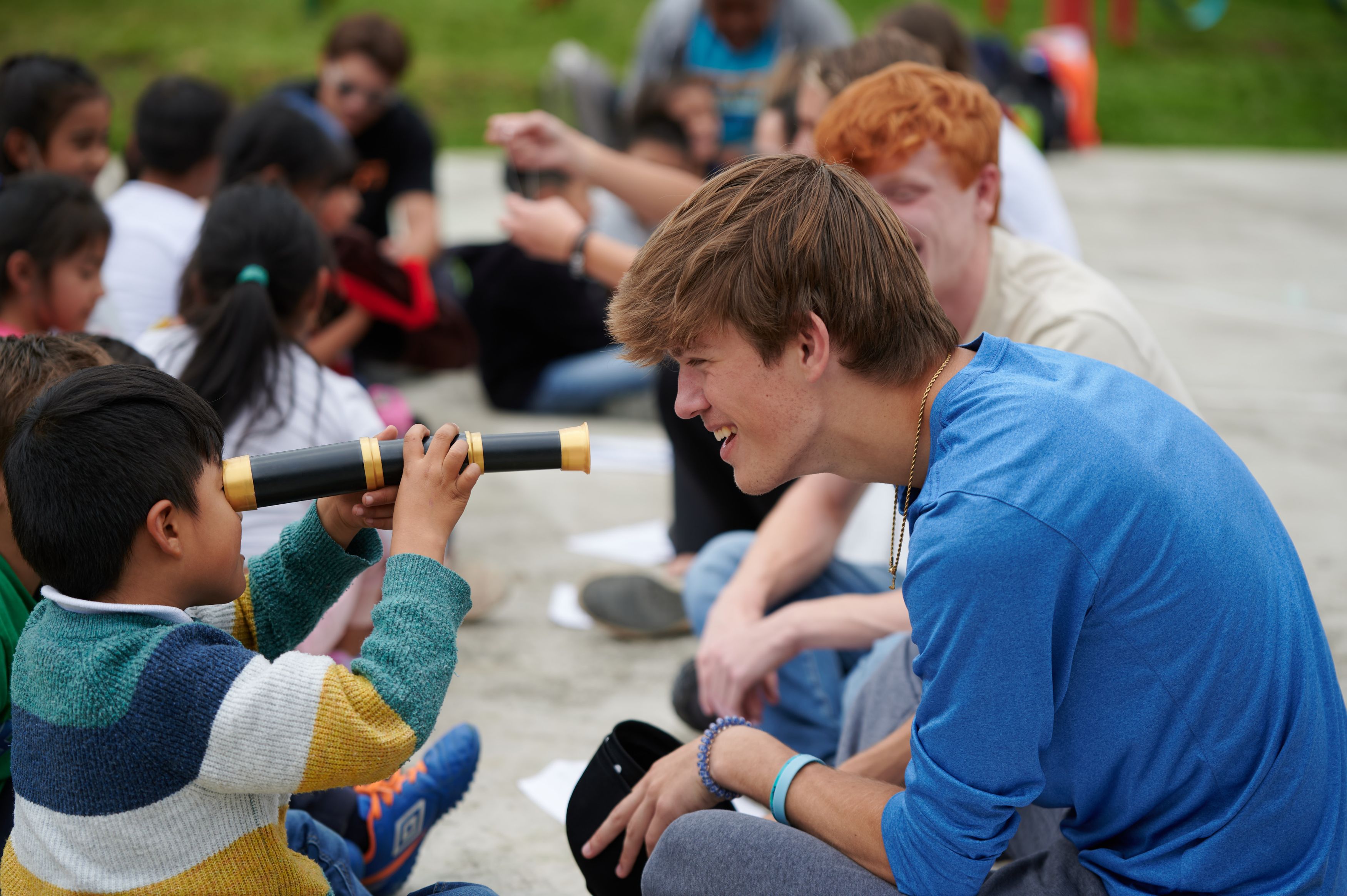 Students serving others